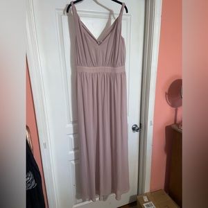 NWT Express woman’s gown in sz 14, color is lite mauve.